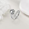 YFN Sport Ring Sterling Silver Cross Adustable Ring Never Give Up Jewelry Gifts for Women(Tennis)