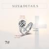 YFN Sport Ring Sterling Silver Cross Adustable Ring Never Give Up Jewelry Gifts for Women(Volleyball)