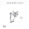 YFN Sterling Silver Animal Rings Adjustable Open Rings Jewelry Gifts For Women Men(Cat)