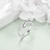 YFN Sterling Silver Animal Rings Adjustable Open Rings Jewelry Gifts For Women Men(White Snake)
