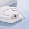 YFN Sterling Silver Bracelets Sunflower/Cardinal/Paw Print/Evil Eye Gifts for Women(Cardinal)