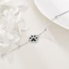 YFN Sterling Silver Bracelets Sunflower/Cardinal/Paw Print/Evil Eye Gifts for Women(Paw Print 1 Charm)