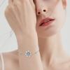 YFN Sterling Silver Bracelets Sunflower/Cardinal/Paw Print/Evil Eye Gifts for Women(Sunflower Silver)