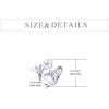 YFN Sterling Silver Butterfly Rings Cubic Zirconia Flower Adjuastable Band Jewelry for Women(Light Purple- Alexandrite)