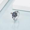 YFN Turtle Ring Sterling Silver with Abalone Shell Tortoise Statement Ring for Women Men Sea Turtle Lovers 6-10