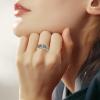 YFN Unisex Celtic Knot Ring Vintage Tone Sterling Silver CZ Band Infinity Rings for Women Men(8)