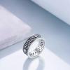 YFN Unisex Celtic Knot Ring Vintage Tone Sterling Silver CZ Band Infinity Rings for Women Men(8)