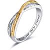 AXELUNA 925 Sterling Silver Sister Ring Infinity My Sister My Friend Jewelry Gifts for Best Friends