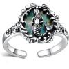 YFN 925 Sterling Silver Mountain/Mushroom/Mermaid Ring Adjustable Open Rings Jewelry for Women Girls(Mermaid)