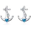 YFN Anchor Earrings Sterling Silver Anchor Stud Nautical Jewelry for Women