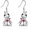YFN Gothic Earrings Sterling Silver Voodoo Doll/Ouija Board Earrings Goth Wiccan Jewelry Witchy Gifts for Women(Voodoo Dangle)