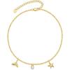 YFN Sterling Silver Bracelets Sunflower/Cardinal/Paw Print/Evil Eye Gifts for Women(Beach Anklet)