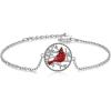 YFN Sterling Silver Bracelets Sunflower/Cardinal/Paw Print/Evil Eye Gifts for Women(Cardinal)