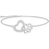 YFN Sterling Silver Bracelets Sunflower/Cardinal/Paw Print/Evil Eye Gifts for Women(Paw Print+Heart)