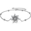 YFN Sterling Silver Bracelets Sunflower/Cardinal/Paw Print/Evil Eye Gifts for Women(Sunflower Silver)
