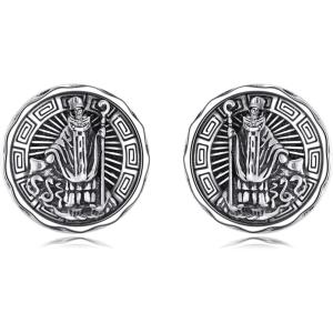 YFN Saint Michael Earrings Sterling Silver Religious Protector Earrings St Michael Archangel Jewelry Gifts for Women Men(D-St Patrick Stud)