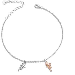 YFN Sterling Silver Bracelets Sunflower/Cardinal/Paw Print/Evil Eye Gifts for Women(Otter)