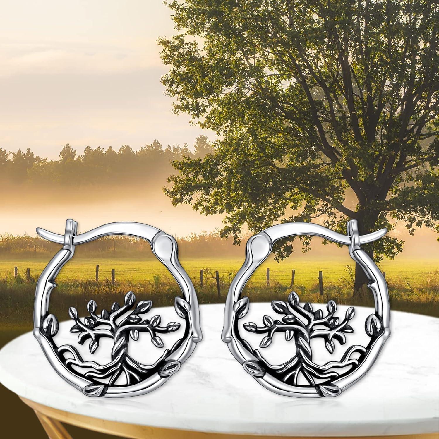 image:image925 Sterling Silver Small Hoop Earrings Hypoallergenic Earring Jewelry for Sensitive EarsTree