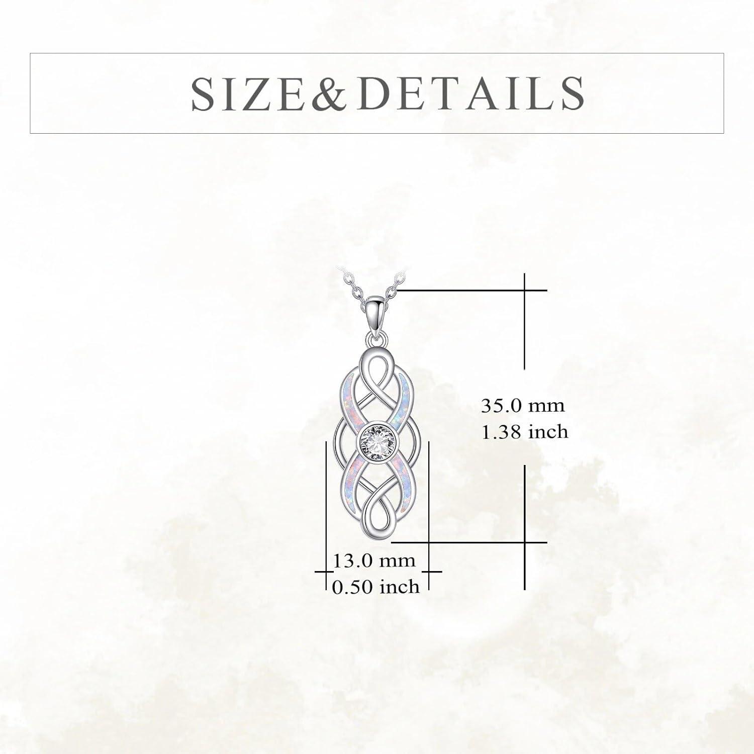 image:imageYFN Pearl Celtic Necklace S925 Sterling Silver for Women Anniversary Irish Celtic Knot Jewelry Present for Women Birthday GiftsCeltic Knot Necklace