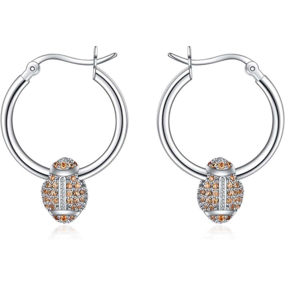 image:imageYFN Soccer Baseball Football Softball Basketball Pickleball Hoop Earrings Sterling Silver Small Huggie Hoop Earrings Gifts for Sensitive EarsFootball Earrings