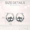925 Sterling Silver Small Hoop Earrings Hypoallergenic Earring Jewelry for Sensitive Ears(Tree)