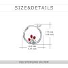 925 Sterling Silver Small Hoop Earrings Hypoallergenic Earring Jewelry for Sensitive Ears(Tulip)