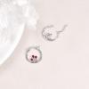 925 Sterling Silver Small Hoop Earrings Hypoallergenic Earring Jewelry for Sensitive Ears(Tulip)