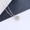 925 Sterling Silver Solitaire Cubic Zirconia Necklace for Women Teen Girls(April – Clear)