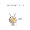 925 Sterling Silver Solitaire Cubic Zirconia Necklace for Women Teen Girls(November – Citrine)