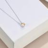 925 Sterling Silver Solitaire Cubic Zirconia Necklace for Women Teen Girls(November – Citrine)