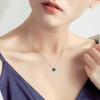 925 Sterling Silver Solitaire Cubic Zirconia Necklace for Women Teen Girls(September – Blue)