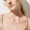 Flower Moonstone Necklace Sterling Silver Sky Flower Pendant Moonstone Jewelry for Women Teen Girls(Flower)