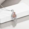 Grandma Necklace 925 Sterling Silver Jewelry Mothers Day Gifts for Grandma from Granddaughter Grandma I love You Forever Necklace for Women Birthday Gifts for Grandma(Silver Rose Gold-Grandma)