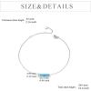 Sterling Silver Created Opal Anklets Dainty Foot Ankle Bracelets for Women(Blue Bar-silver)