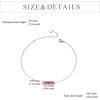 Sterling Silver Created Opal Anklets Dainty Foot Ankle Bracelets for Women(Ruby Bar-silver)
