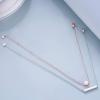 Sterling Silver Created Opal Anklets Dainty Foot Ankle Bracelets for Women(Ruby Bar-silver)