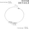 Sterling Silver Created Opal Anklets Dainty Foot Ankle Bracelets for Women(White Bar-silver)