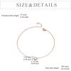 Sterling Silver Created Opal Anklets Dainty Foot Ankle Bracelets for Women(White Disc-rose gold plated)