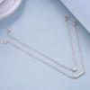 Sterling Silver Created Opal Anklets Dainty Foot Ankle Bracelets for Women(White Disc-rose gold plated)