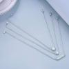 Sterling Silver Created Opal Anklets Dainty Foot Ankle Bracelets for Women(White Disc-silver)