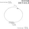 Sterling Silver Created Opal Anklets Dainty Foot Ankle Bracelets for Women(White Disc-silver)