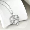 YFN 925 Sterling Silver Book Lover Necklace Reading Pendant for Women Graduation Gift Jewelry for Student Friends Classmate(A01 Reading-1)