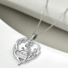 YFN 925 Sterling Silver Book Lover Necklace Reading Pendant for Women Graduation Gift Jewelry for Student Friends Classmate(A01 Reading-1)