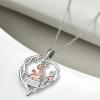 YFN 925 Sterling Silver Book Lover Necklace Reading Pendant for Women Graduation Gift Jewelry for Student Friends Classmate(A03 Reading-2)