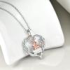 YFN 925 Sterling Silver Book Lover Necklace Reading Pendant for Women Graduation Gift Jewelry for Student Friends Classmate(A03 Reading-2)