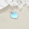 YFN 925 Sterling Silver Book Lover Necklace Reading Pendant for Women Graduation Gift Jewelry for Student Friends Classmate(A05 Moonstone)