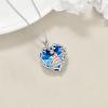 YFN 925 Sterling Silver Book Lover Necklace Reading Pendant for Women Graduation Gift Jewelry for Student Friends Classmate(A06 Crystal)