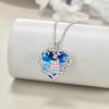 YFN 925 Sterling Silver Book Lover Necklace Reading Pendant for Women Graduation Gift Jewelry for Student Friends Classmate(A06 Crystal)