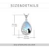YFN 925 Sterling Silver Book Lover Necklace Reading Pendant for Women Graduation Gift Jewelry for Student Friends Classmate(A07 Cat and Girl)