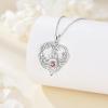 YFN 925 Sterling Silver Book Lover Necklace Reading Pendant for Women Graduation Gift Jewelry for Student Friends Classmate(B01 January)